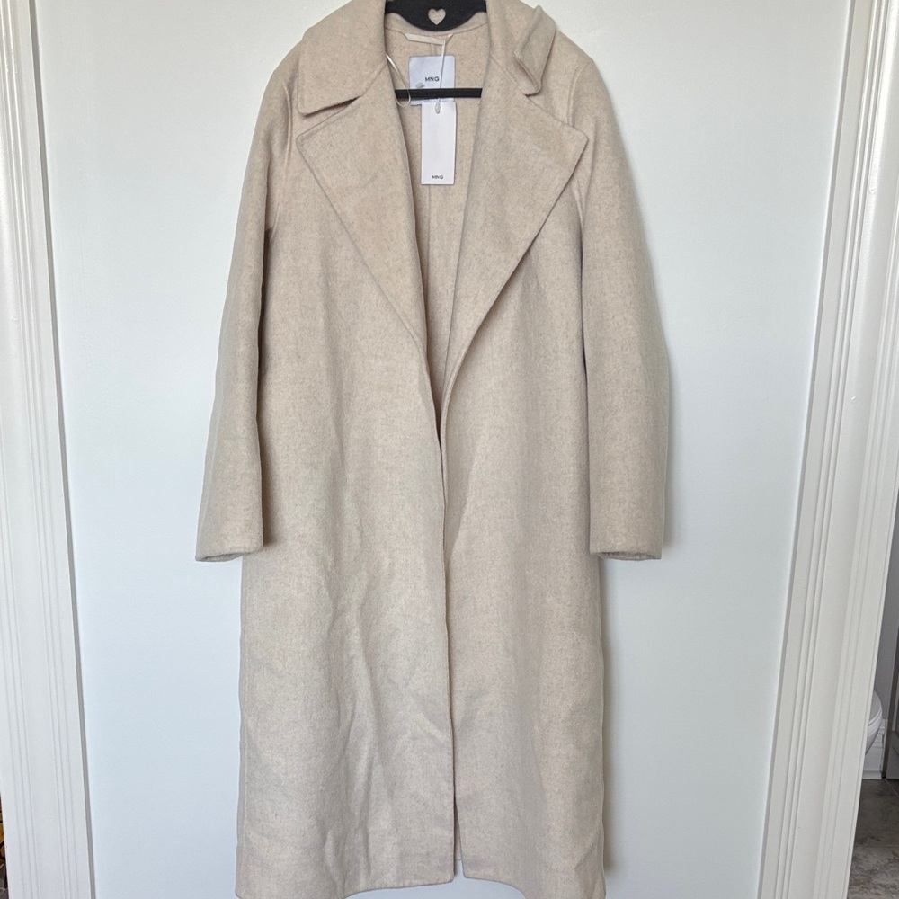 Mango Elegant Cream Long Coat, new with tags